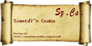 Szmetán Csaba névjegykártya